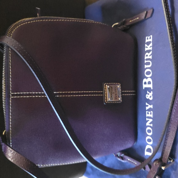 Dooney & Bourke Handbags - Dooney & Bourke Dark Purple Crossbody Bag